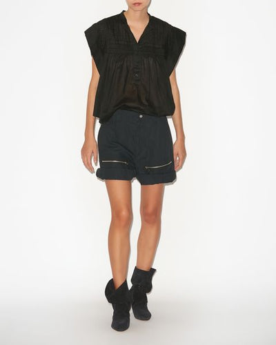 Leaza sleeveless voile top - Black - Woman - 2
