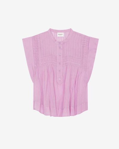 Oberteil leaza aus baumwoll-voile - Mauve - Woman - 10