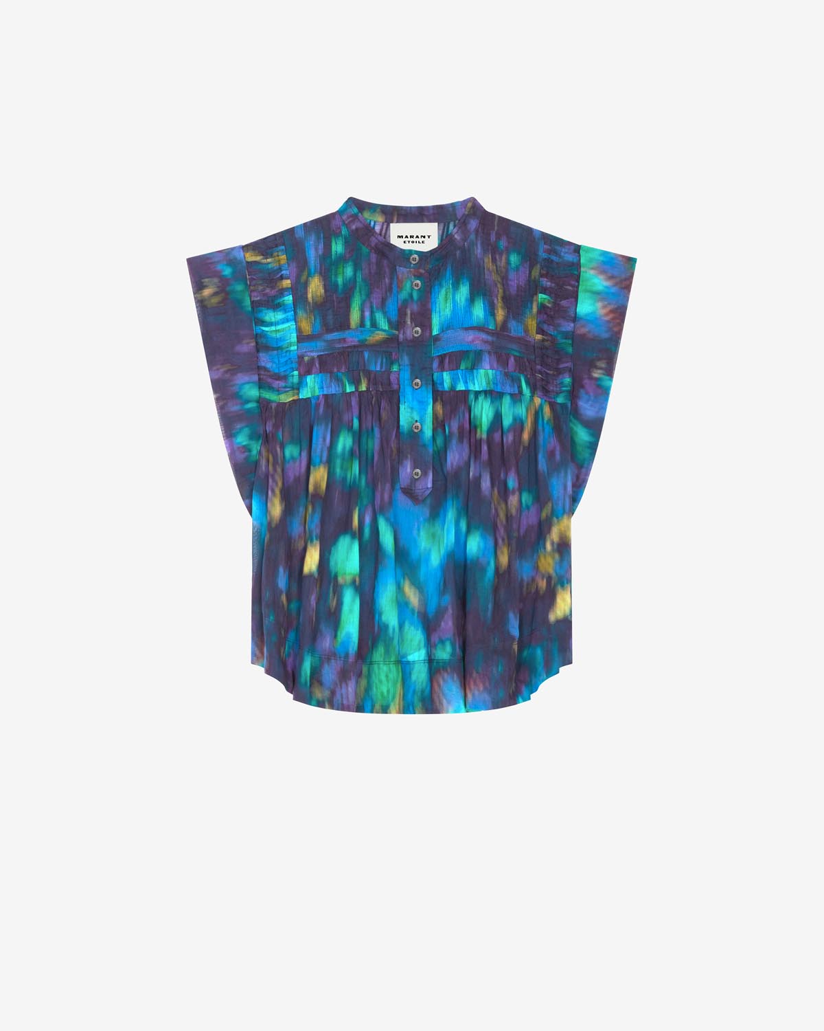 Top de voile de algodón leaza - Blue-green - Woman - 5