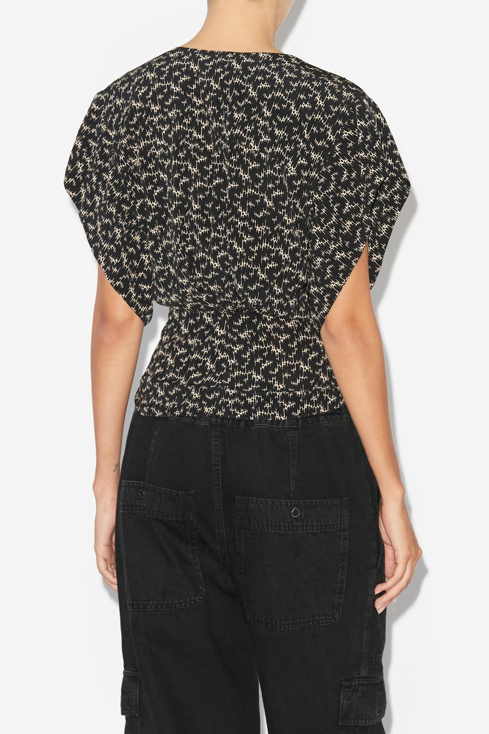 Delocia short sleeve top - Negro - Woman - 5
