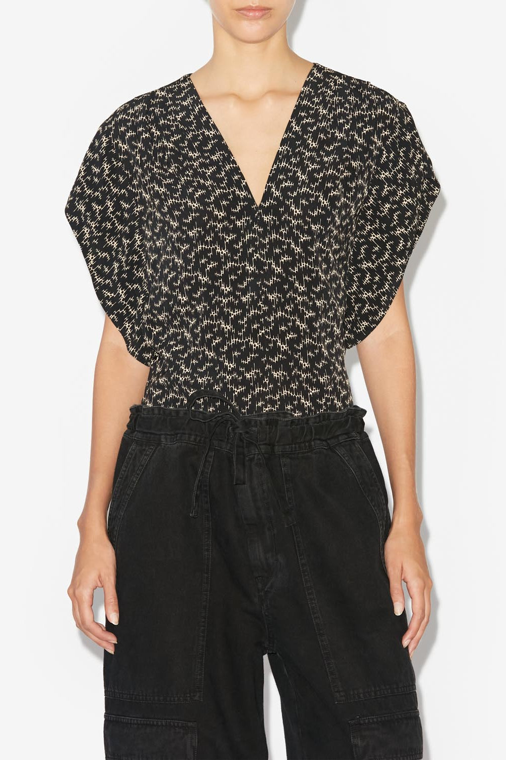 Delocia short sleeve top - Negro - Woman - 4