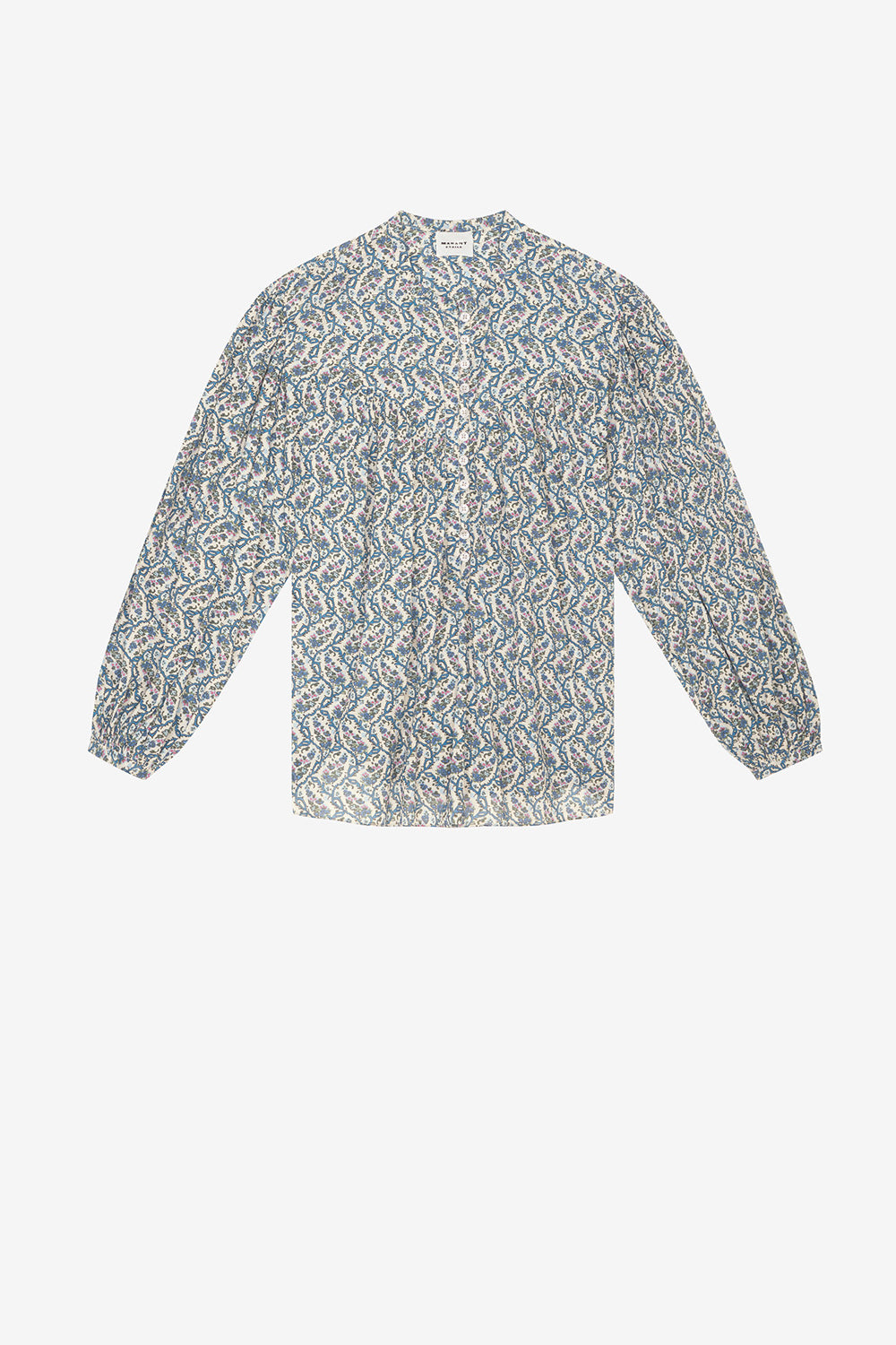 Salika printed cotton voile blouse - Naturfarben - Woman - 1