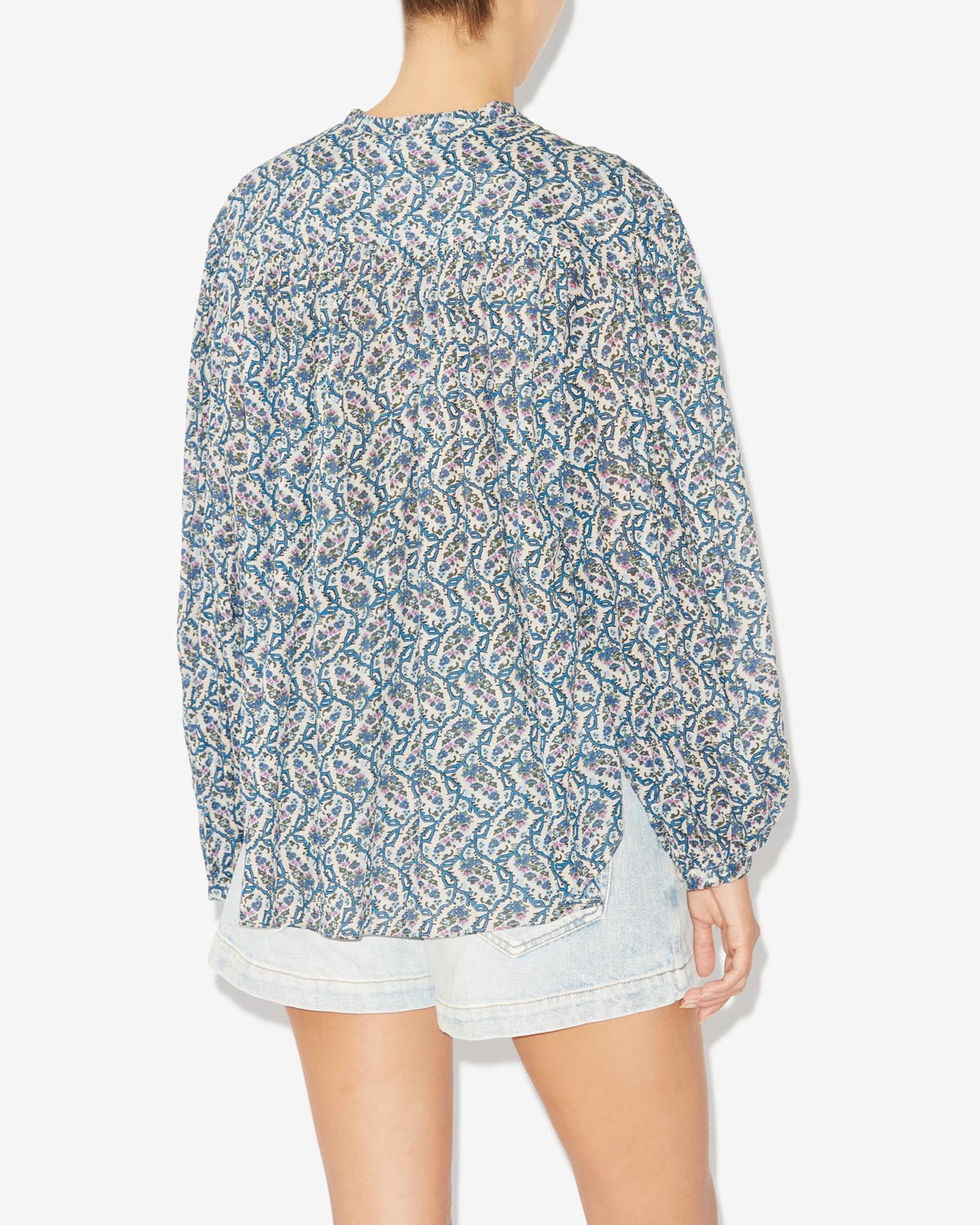 Salika printed cotton voile blouse - 生成り - Woman - 4