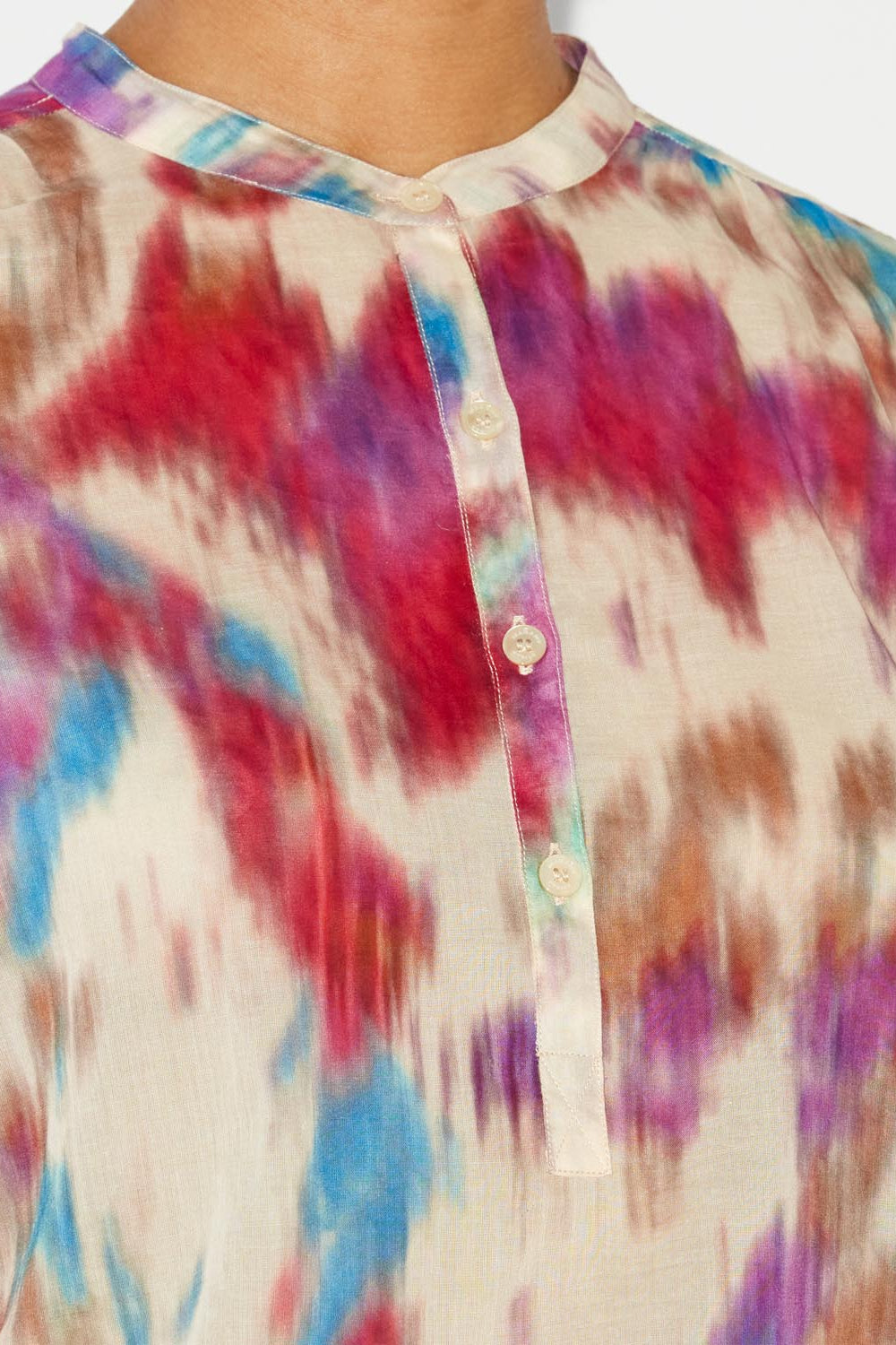 Maria long sleeves top - Beige-raspberry - Woman - 3