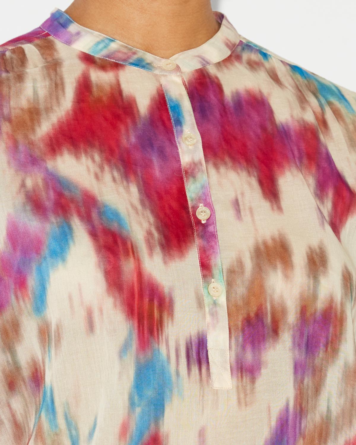 Haut à manches longues maria - Beige-framboise - Woman - 2