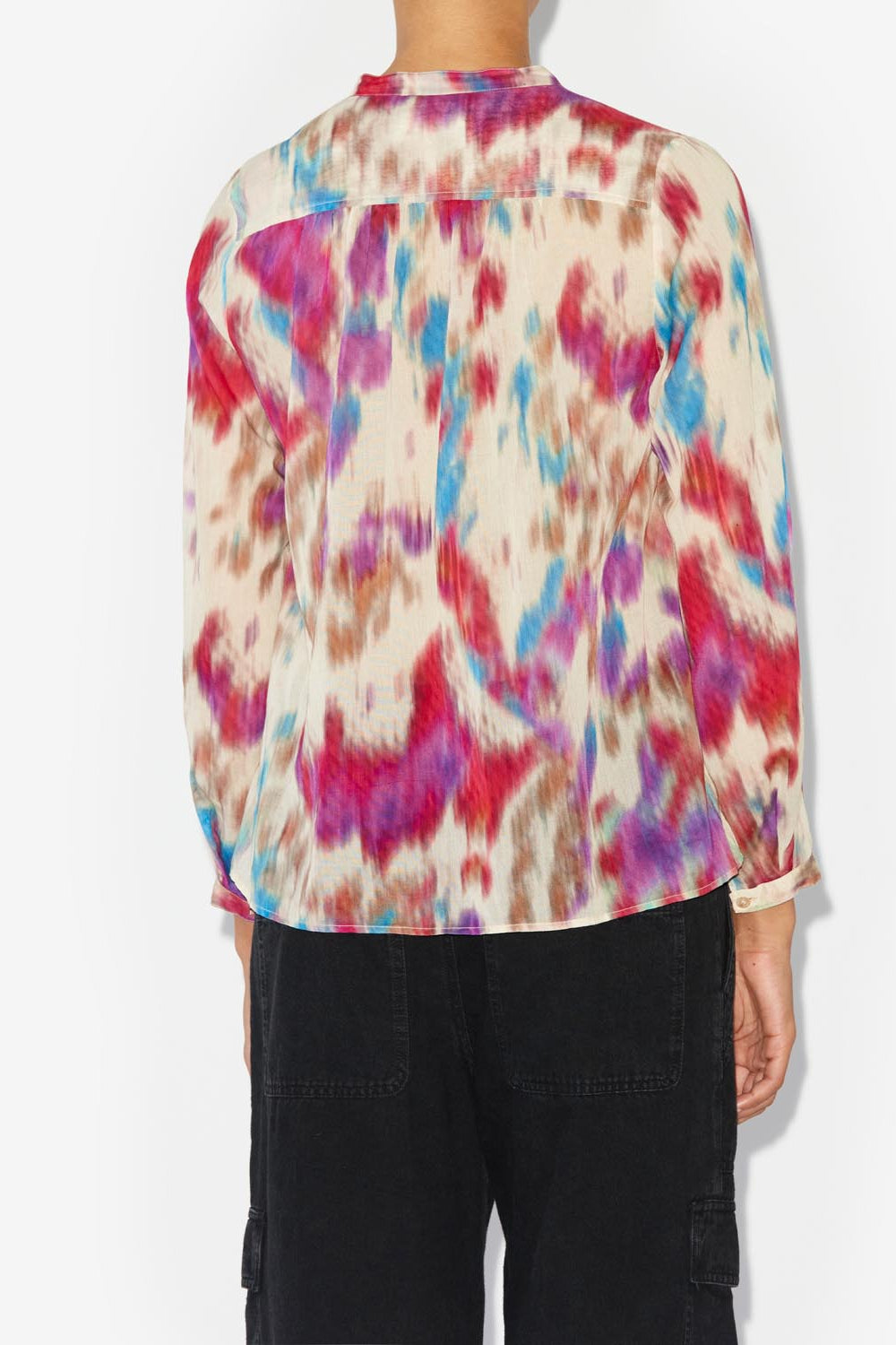 Maria long sleeves top - Beige-raspberry - Woman - 5