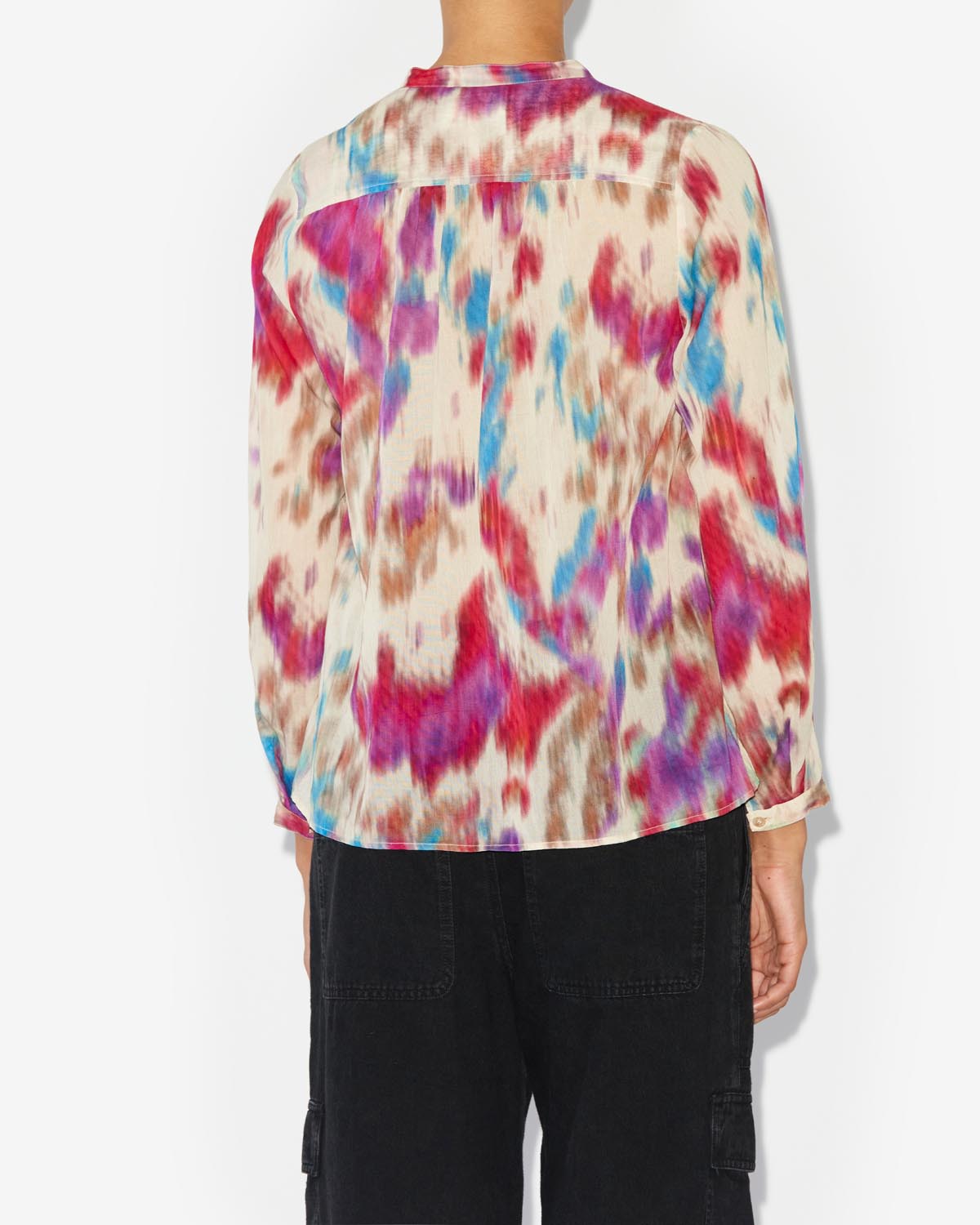 Haut à manches longues maria - Beige-framboise - Woman - 4