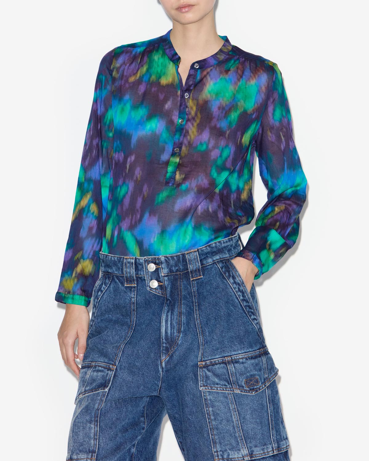 Maria long sleeves top - Blue-green - Woman - 3