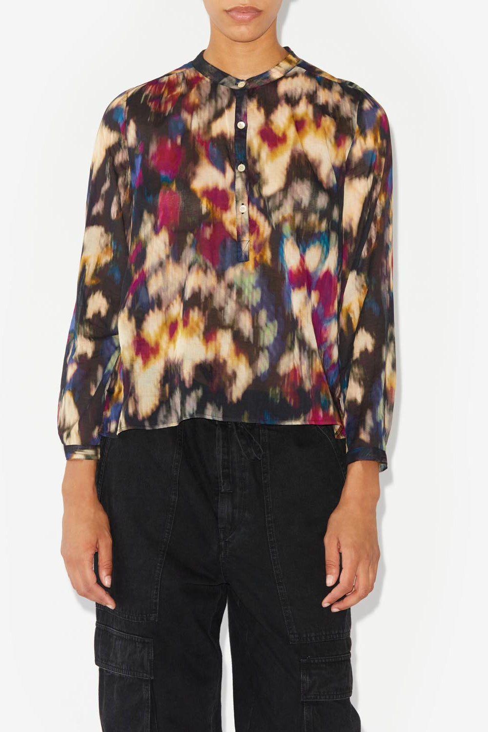 Maria long sleeves top - Ochre-black - Woman - 4