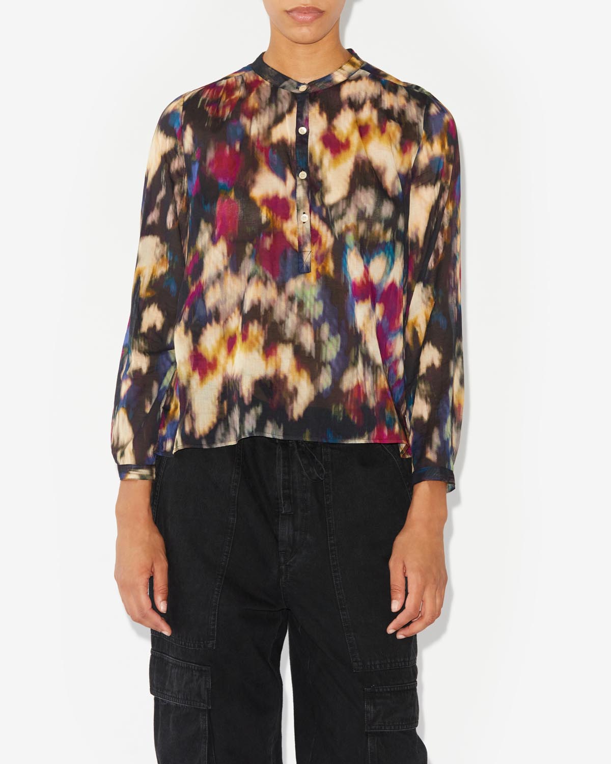 Maria long sleeves top - Ochre-black - Woman - 3