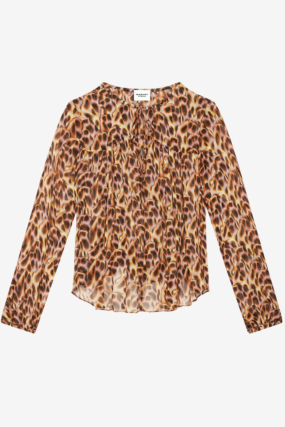 Long-sleeve viscose top daytonea - Ochre - Woman - 1