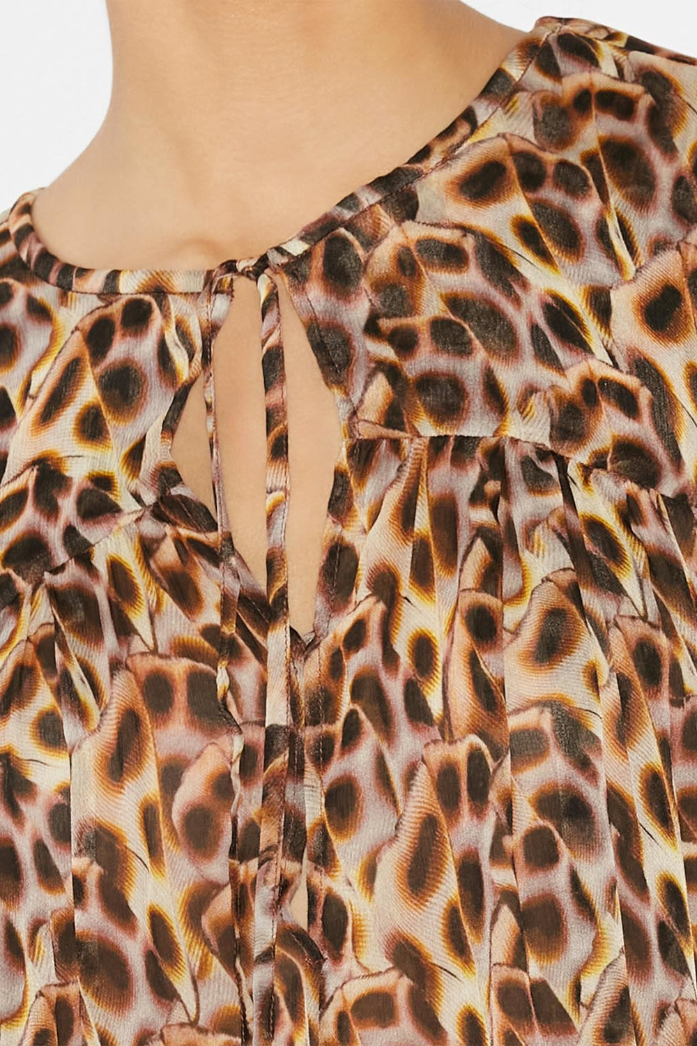 Long-sleeve viscose top daytonea - Ochre - Woman - 3