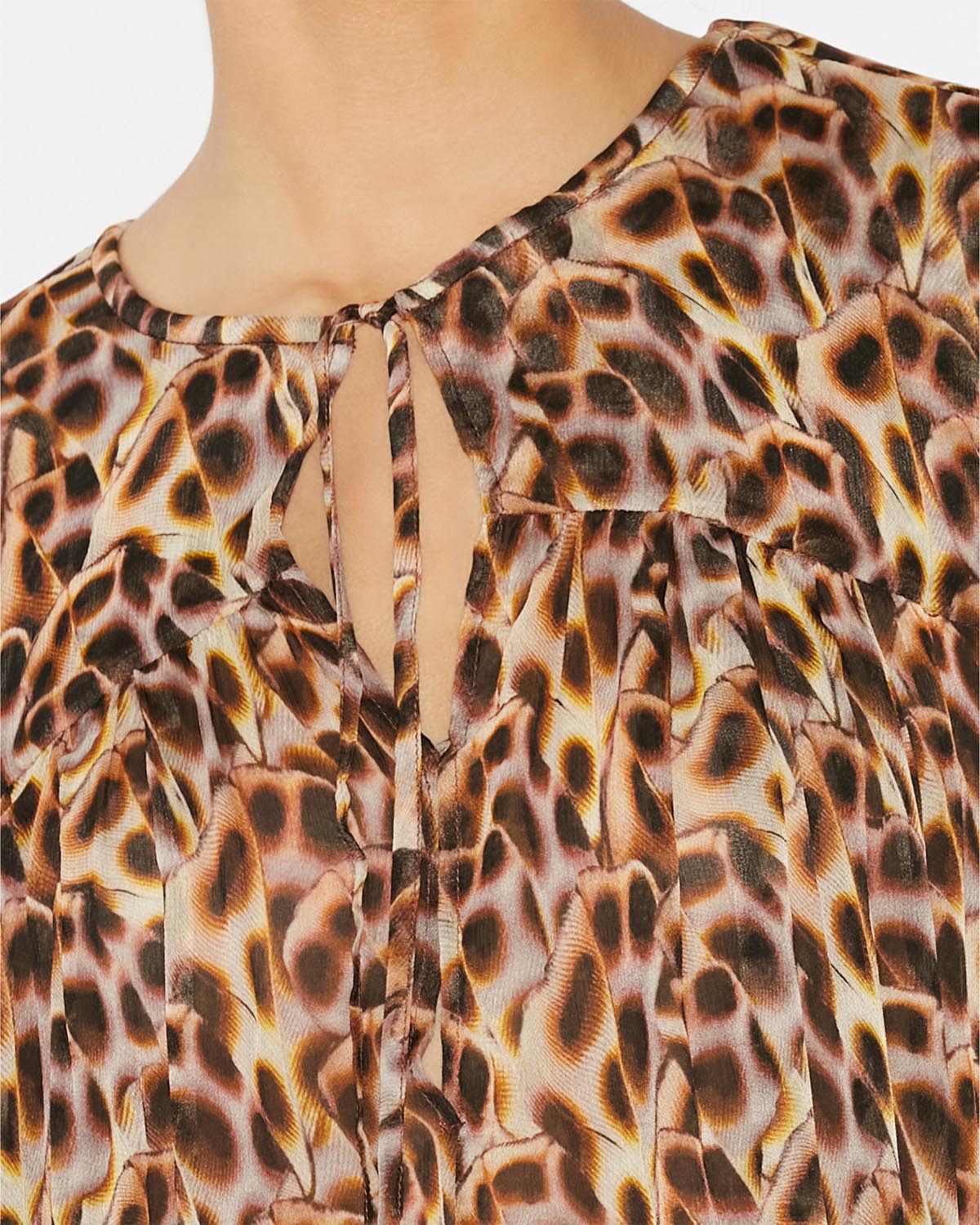 Long-sleeve viscose top daytonea - Ochre - Woman - 2