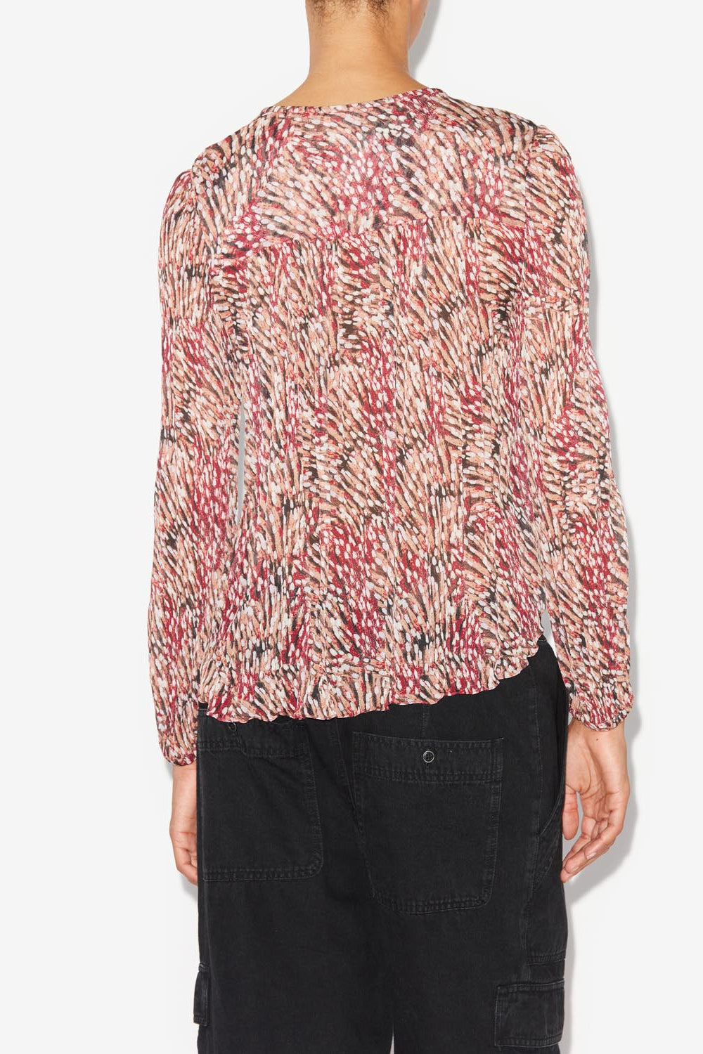 Long-sleeve viscose top daytonea - Frambuesa - Woman - 5