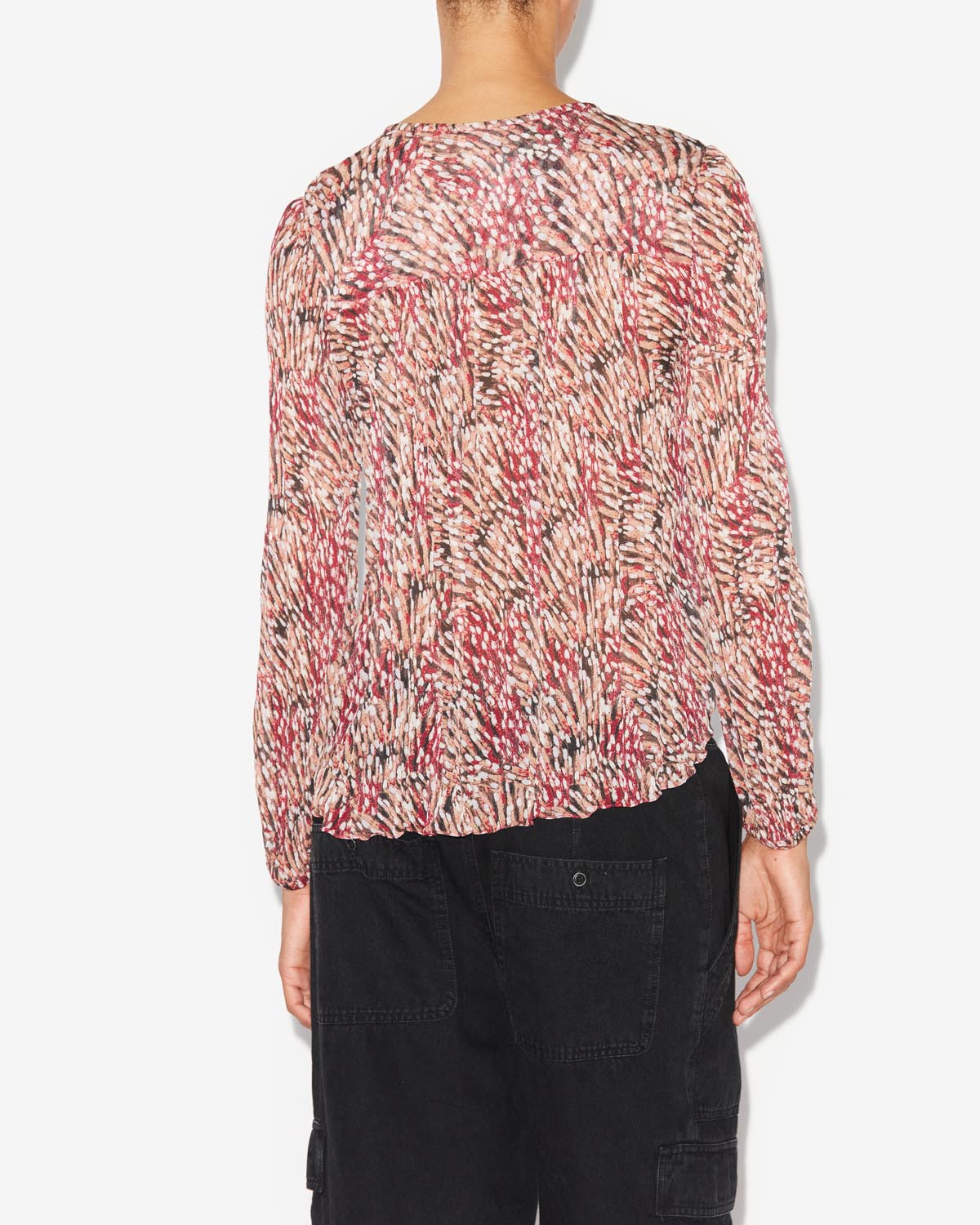 Long-sleeve viscose top daytonea - Frambuesa - Woman - 4