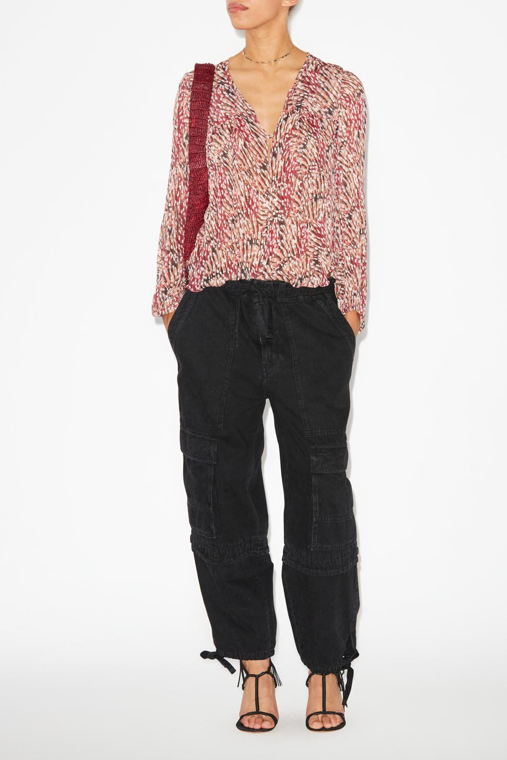 Long-sleeve viscose top daytonea - Frambuesa - Woman - 2