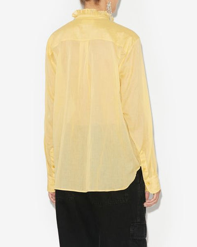 Gamble frilled-neck cotton shirt - Sunlight - Woman - 8