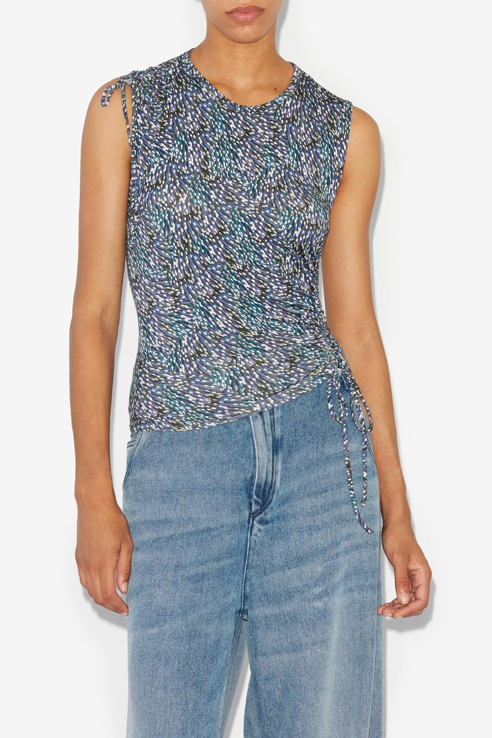 Sleevless jersey top janis - Blue - Woman - 4