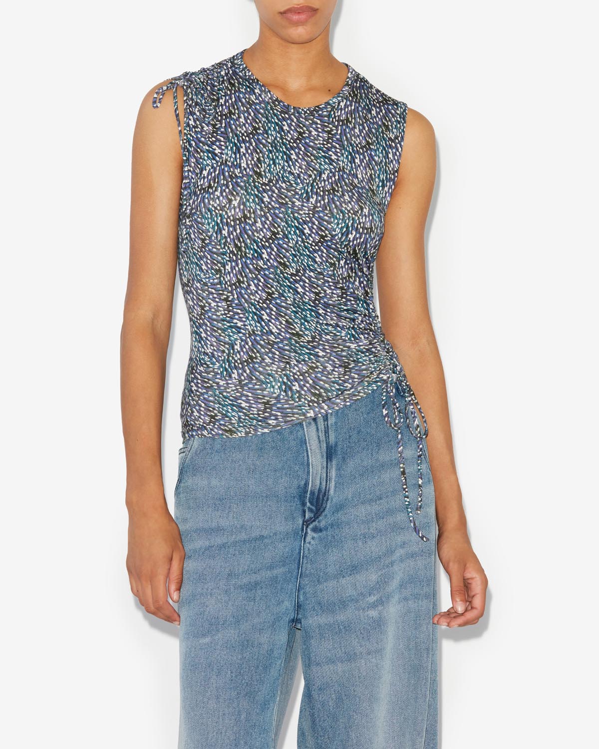 Sleevless jersey top janis - Blu - Woman - 3