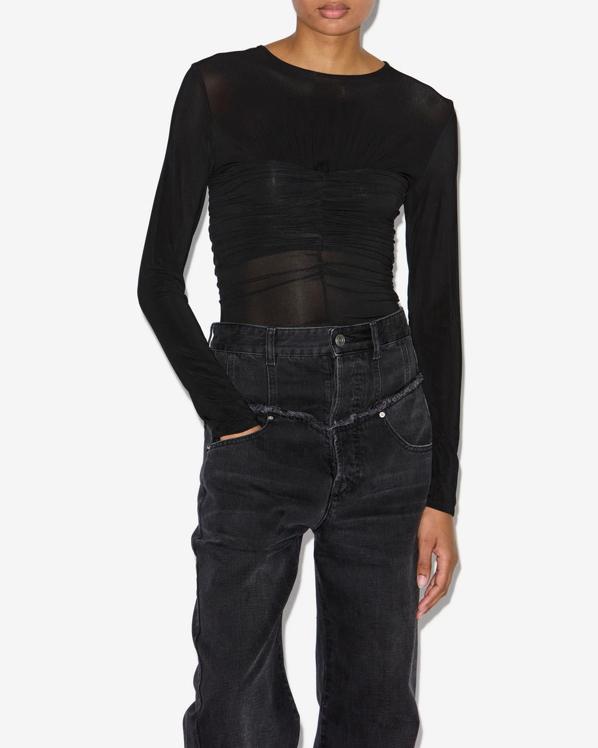 Jalila 탑 - 검은색 - Woman - 3