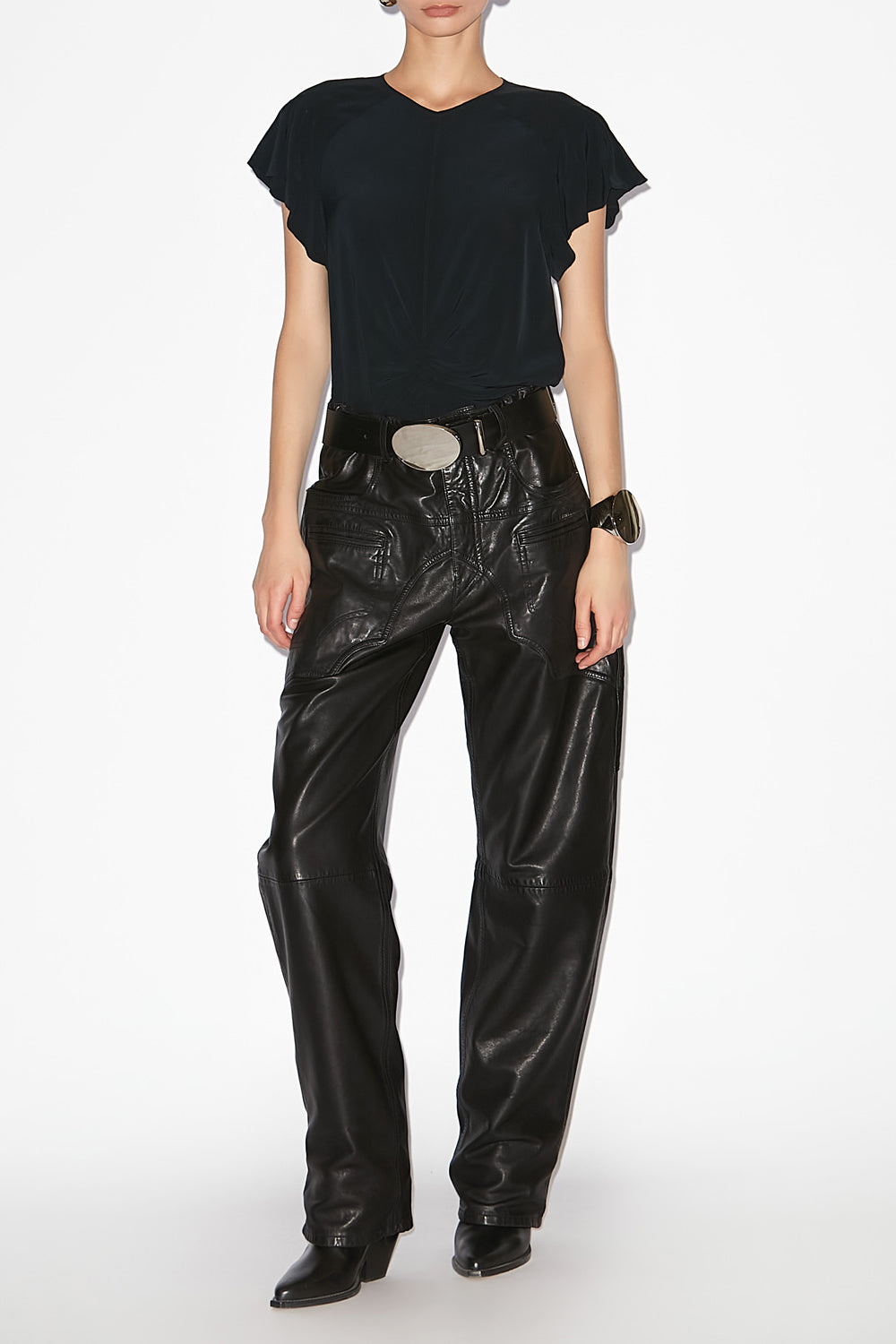 Tullya 無地 プリーツ付き トップス - 黒 - Woman - 2