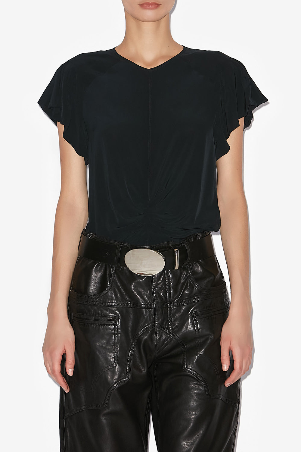 Tullya 無地 プリーツ付き トップス - 黒 - Woman - 4