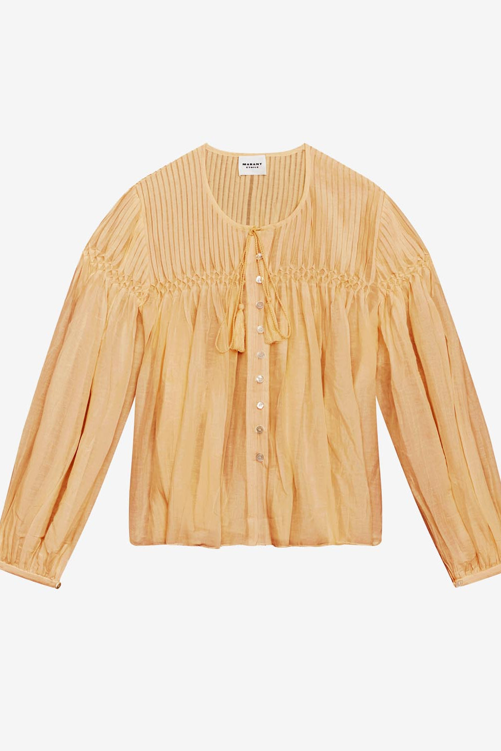 Long-sleeve cotton top abadi - Sahara - Woman - 1