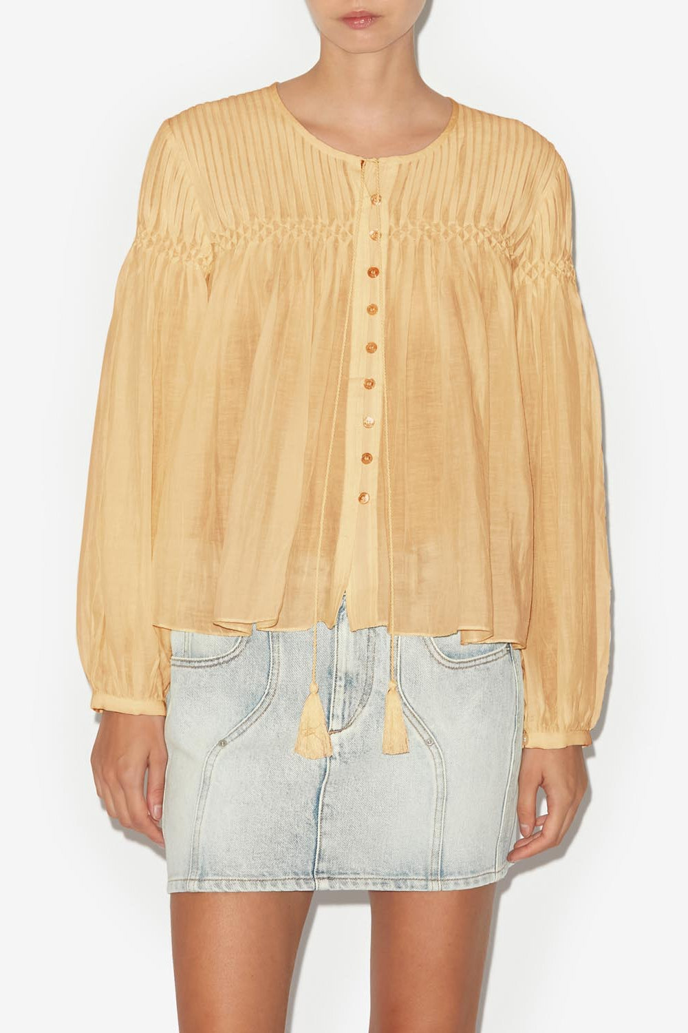 Long-sleeve cotton top abadi - Sahara - Woman - 4