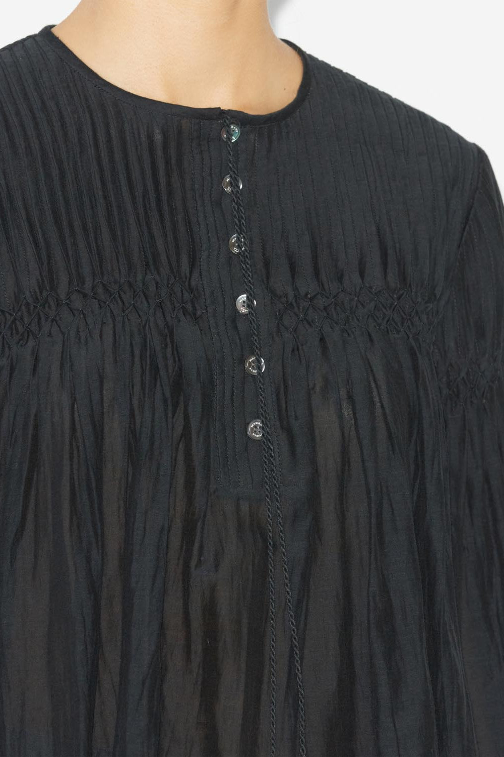 Axeliana top with 3/4. sleeves - Black - Woman - 3