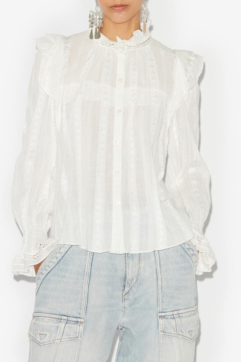 Jatedy ruffled blouse - White - Woman - 4