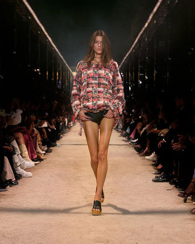 Dragana 울 트위드 소재의 탑 - Shell pink-ecru - Woman - 6