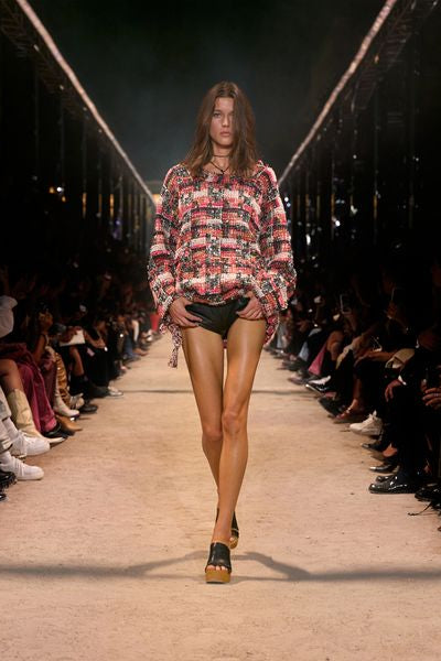 Top de tweed de lana dragana - Shell pink-ecru - Woman - 2