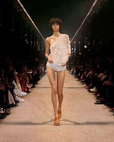 Victorine lace top - Ecru - Woman - 6