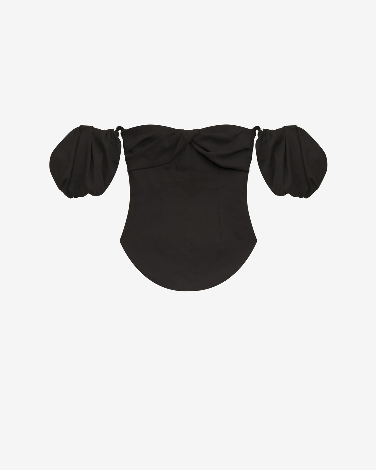 Daniela strapless top with removable sleeves - Black - Woman - 5