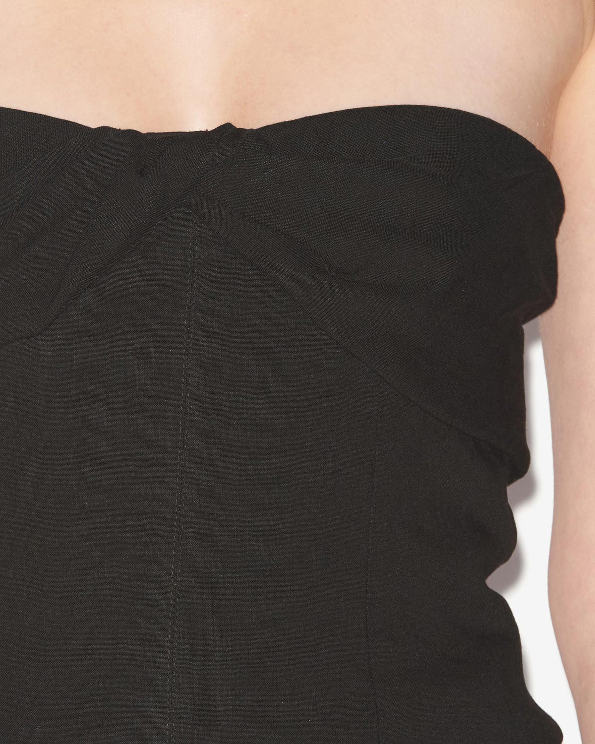 Daniela strapless top with removable sleeves - Black - Woman - 2