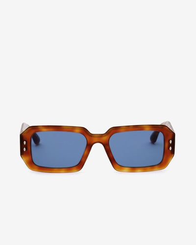 Lizzy 사각 선글라스 - Brown hav-blue - Woman - 2