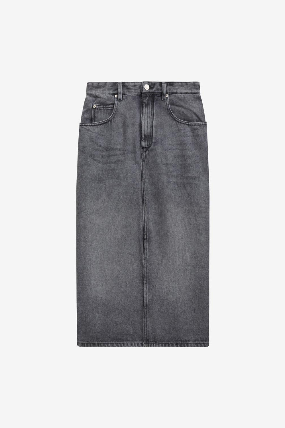 Midi-rock tilauria aus feinem denim - Light gray - Woman - 1