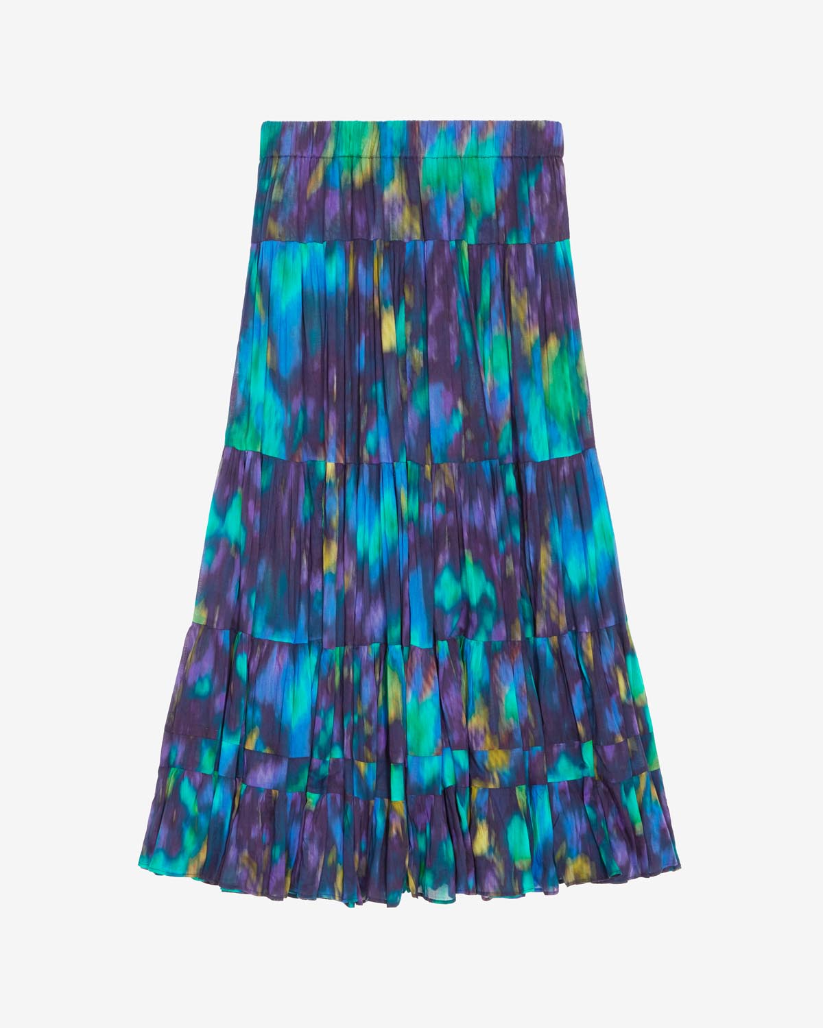 Elfa long printed skirt - Blue-green - Woman - 5