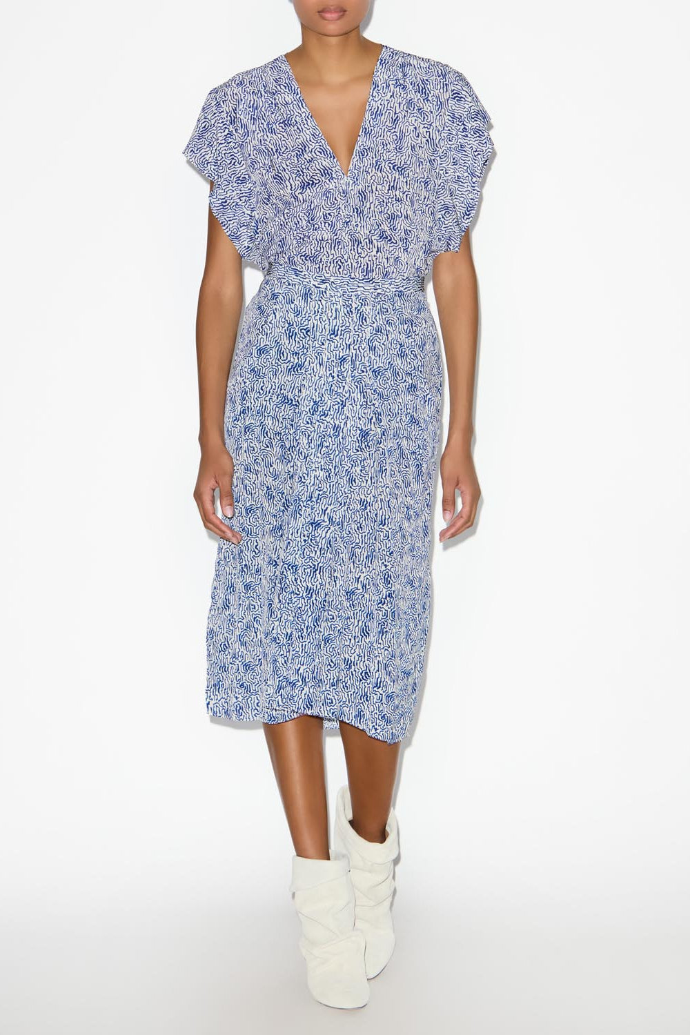 Eolia printed midi skirt - 青 - Woman - 2