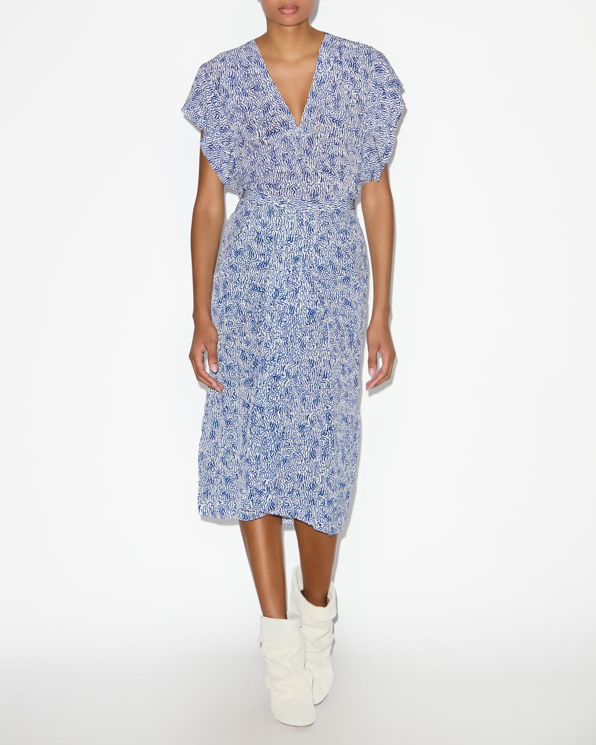 Eolia printed midi skirt - 파란색 - Woman - 1