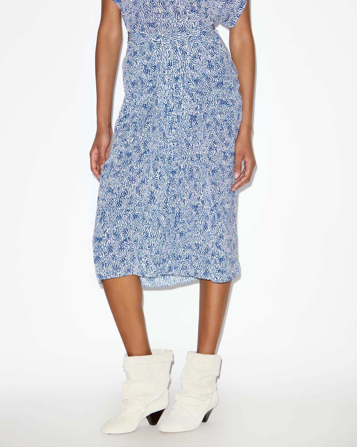 Eolia printed midi skirt - 파란색 - Woman - 3