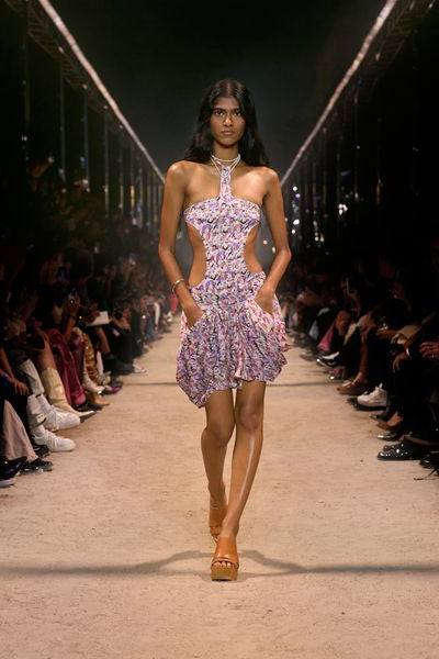 Gonna stampata asimmetrica lovia - Ecru - Woman - 2