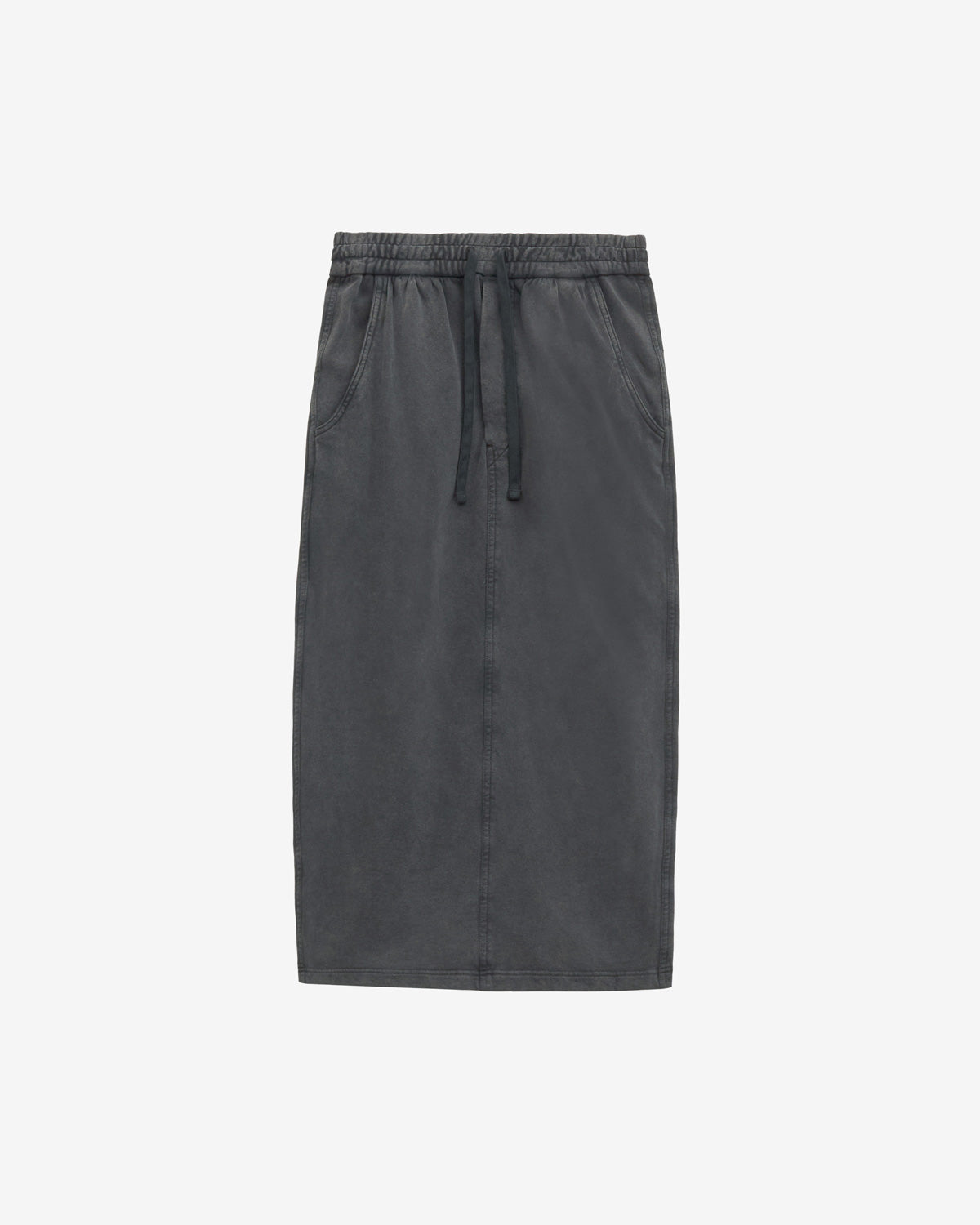 Jupe noreen midi en coton effet jogger - Noir délavé - Woman - 5