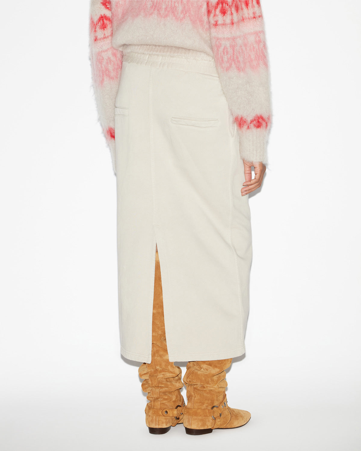 Jupe noreen midi en coton effet jogger - Beige - Woman - 4