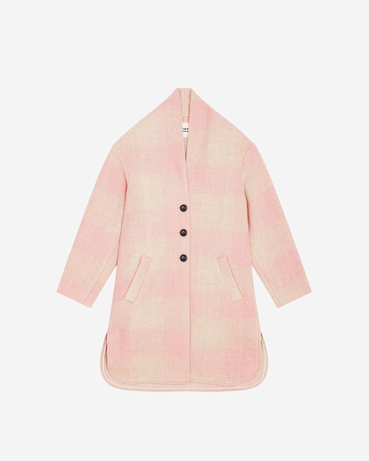 Gabriel wool checked coat - Light pink - Woman - 5