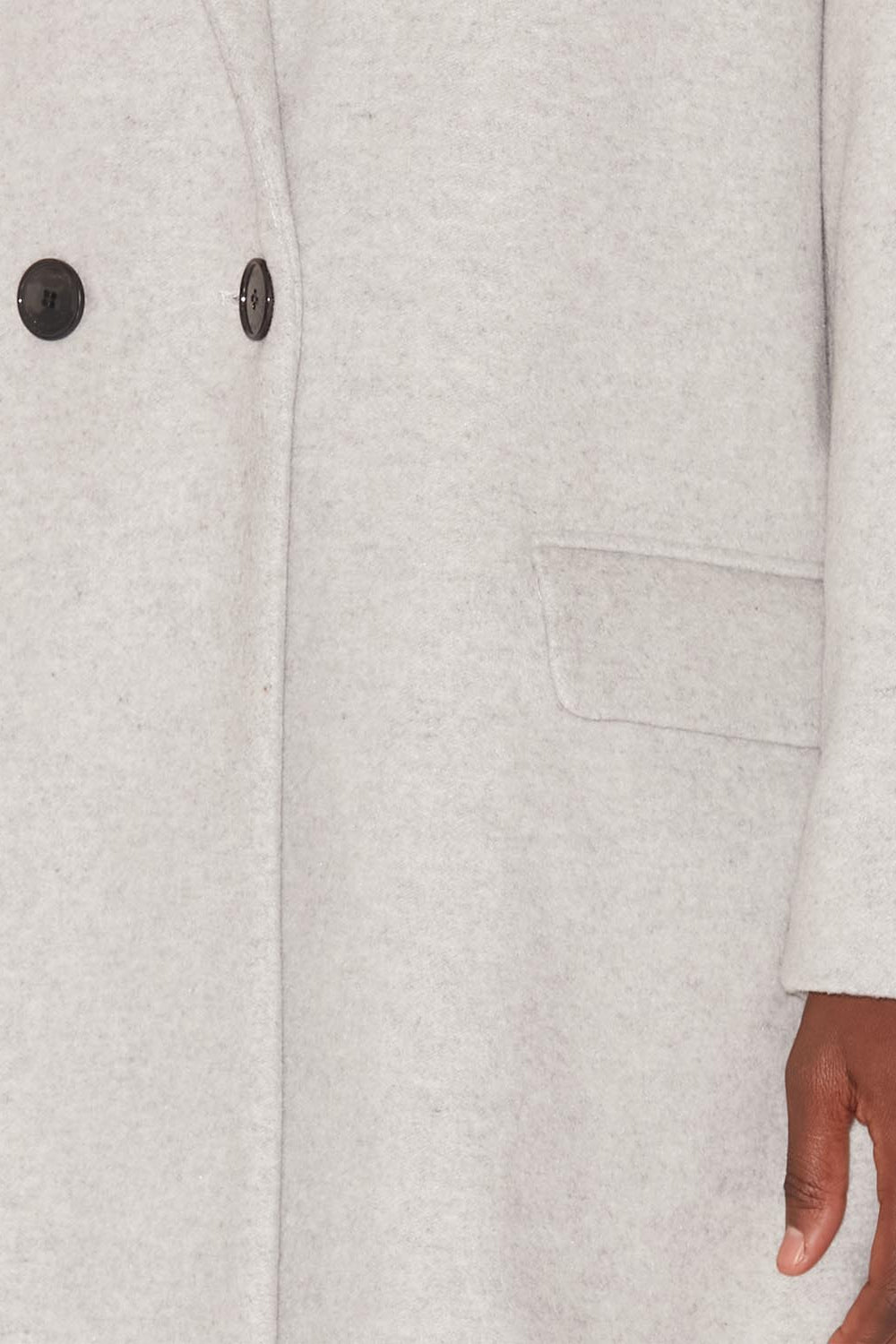 Efegozi oversized wool coat - Light gray - Woman - 3