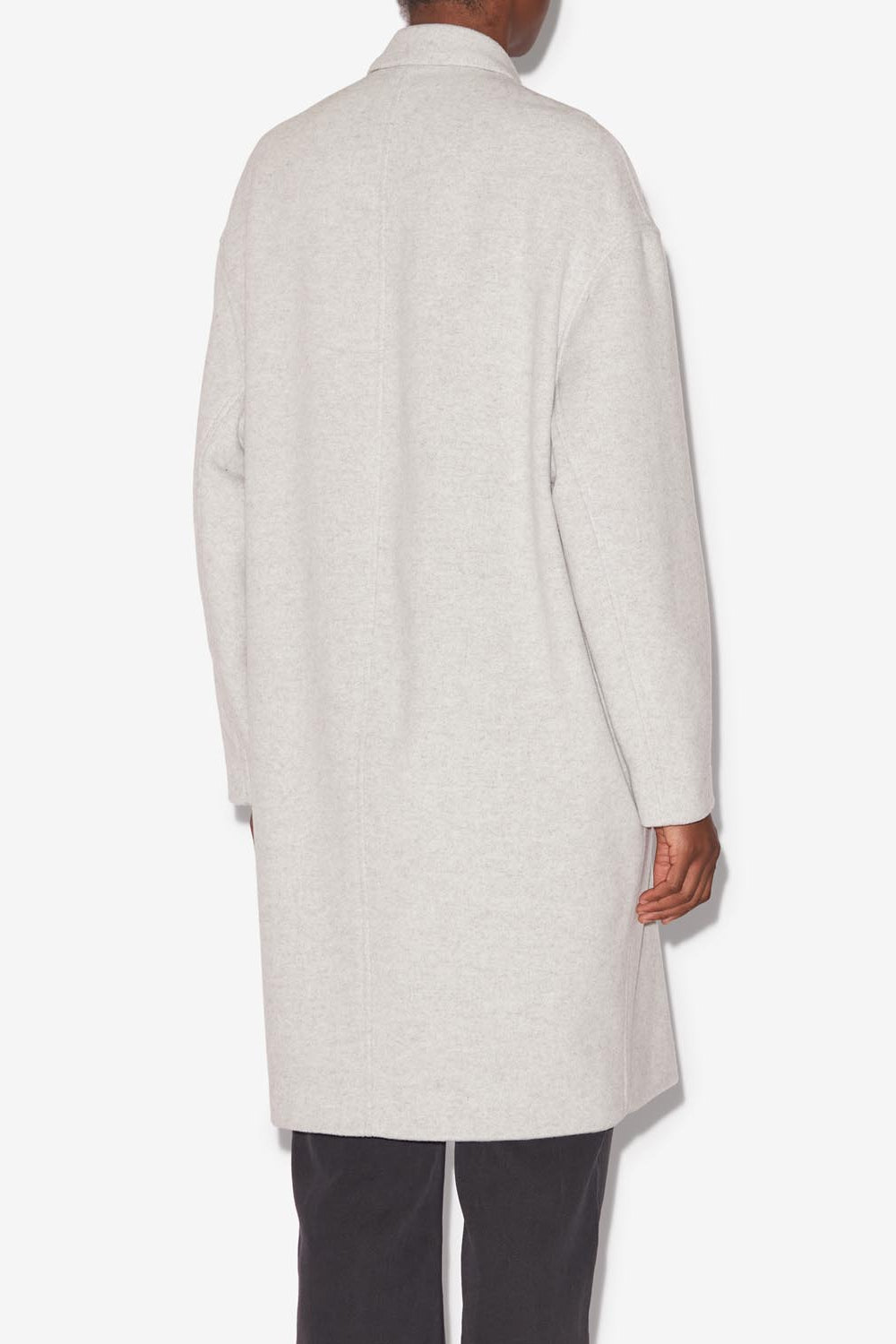 Efegozi oversized wool coat - Light gray - Woman - 5