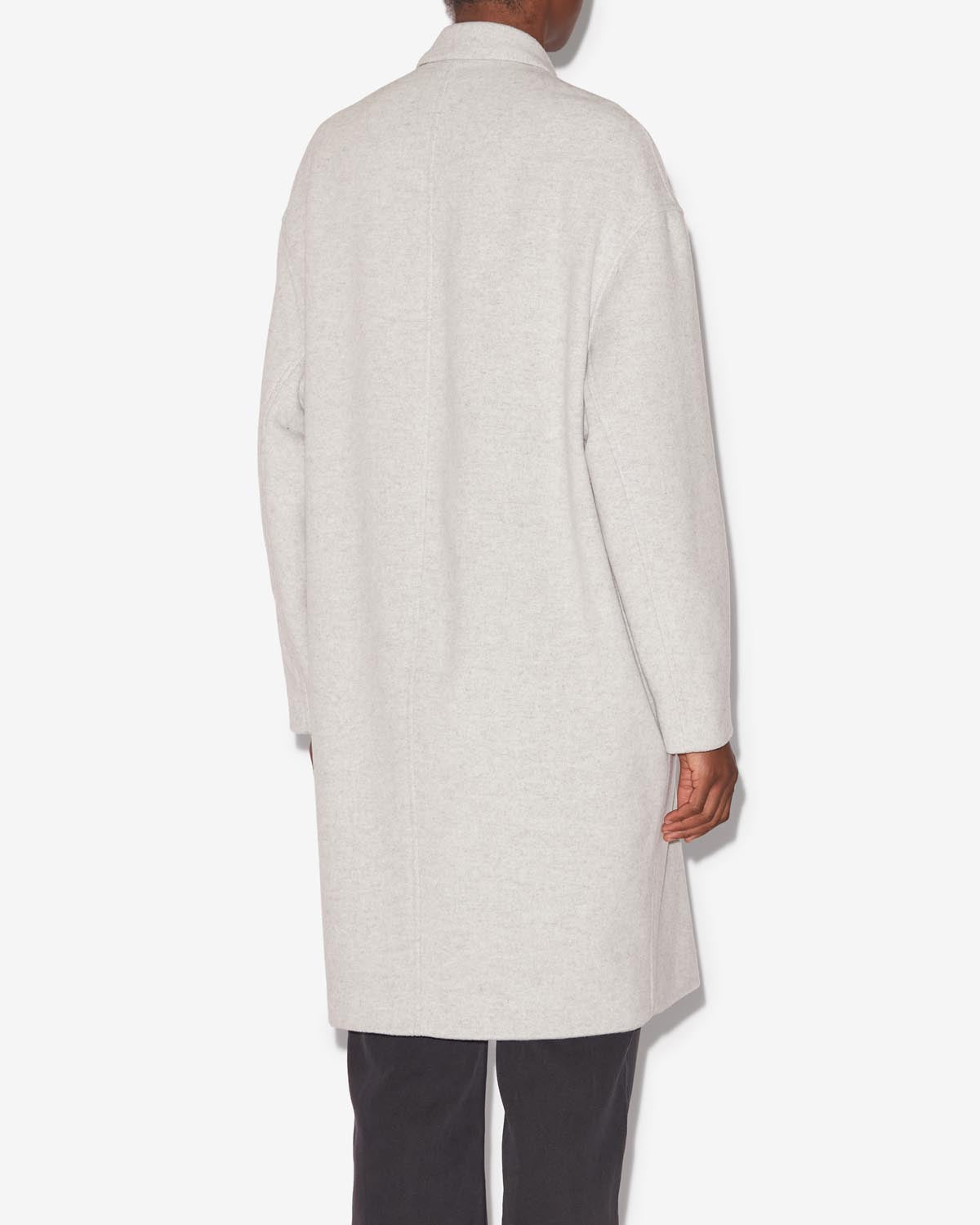 Efegozi oversized wool coat - Light gray - Woman - 4