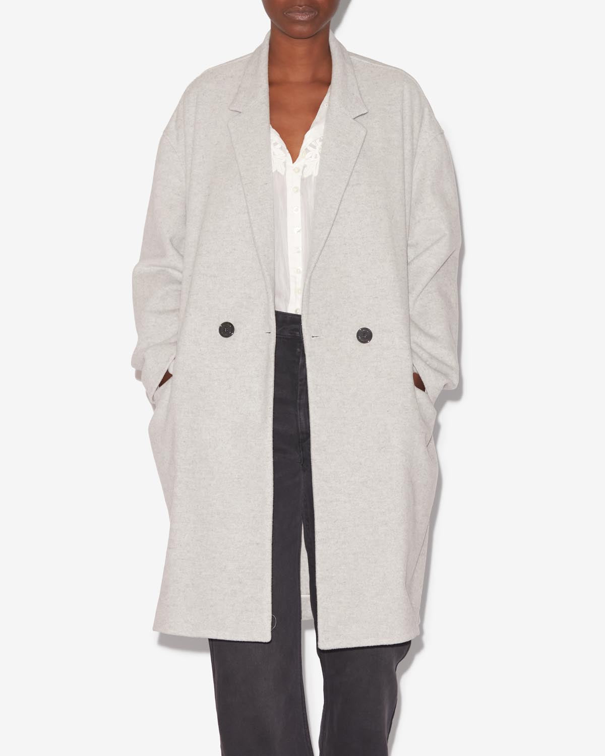 Efegozi coat Woman Light gray 5