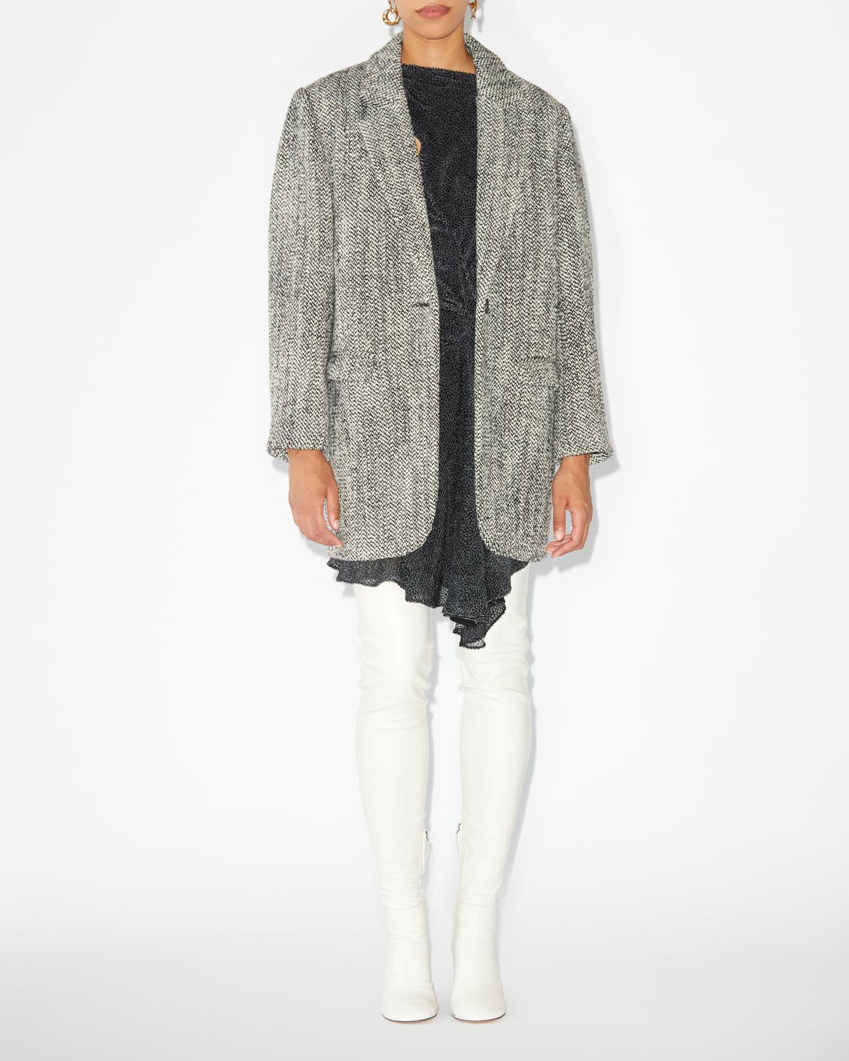 Jilinka 코트 - Black and ecru - Woman - 1